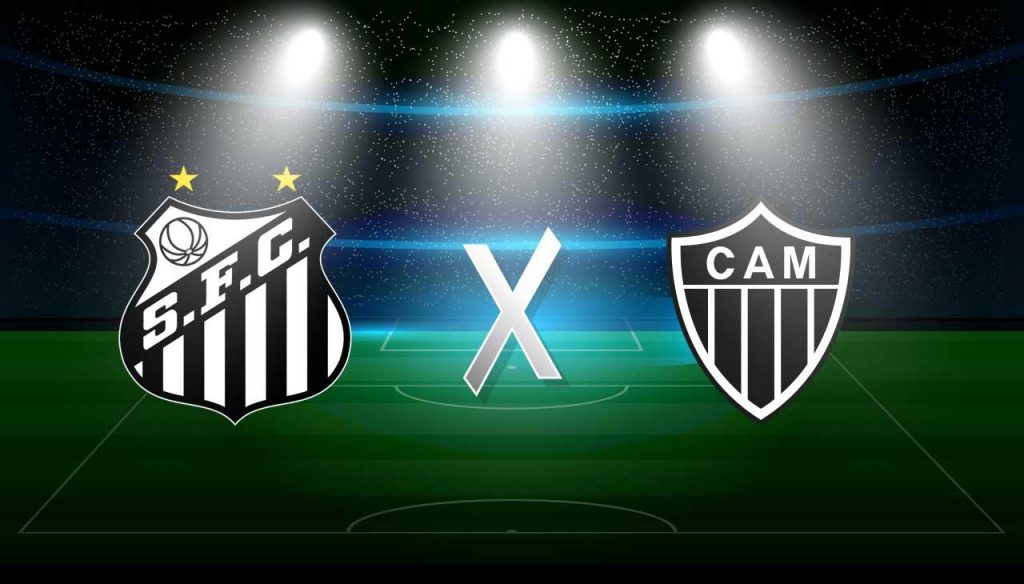 Santos x Atlético-MG se enfrentam pelo Brasileirão.