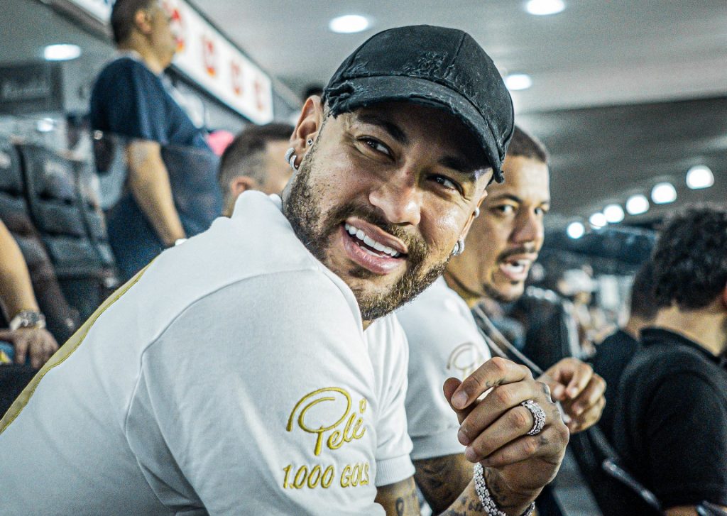 Neymar em jogo do Santos