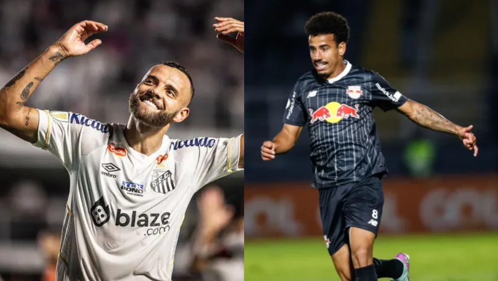 Fotos: Raul Baretta/Santos e Ari Ferreira/Red Bull Bragantino