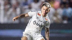 Soteldo no Peixe - Foto: Raul Baretta/ Santos FC