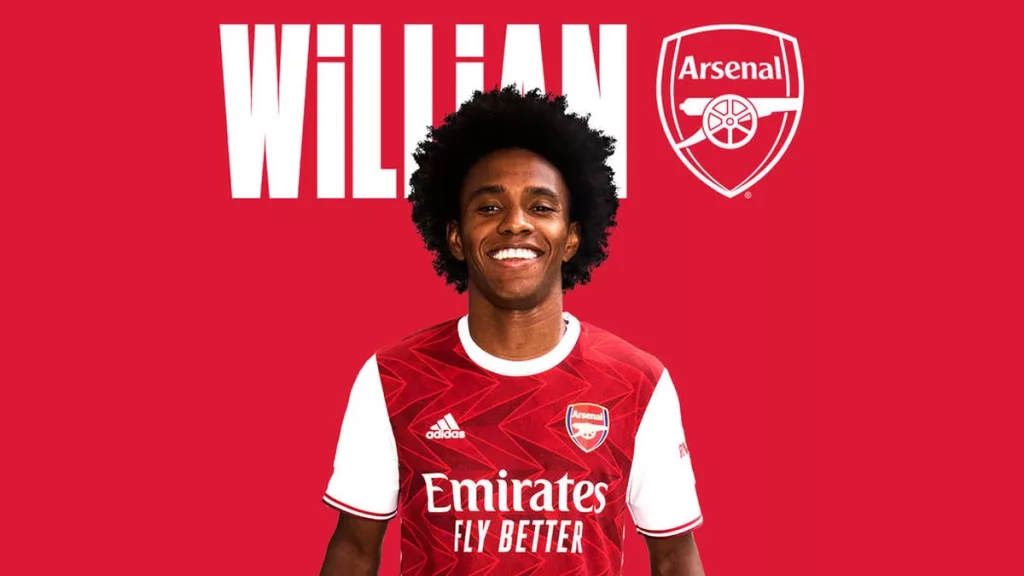 Willian jogou no Arsenal - Foto: Site oficial do Arsenal