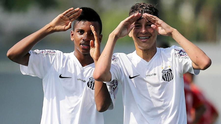 Rodrygo e Matheus Moraes revelado no Santos - Foto: Santos FC