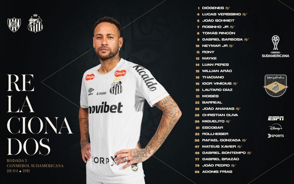 Escalação do Santos