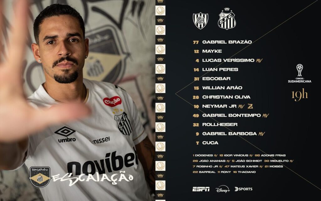 Foto: Rede Sociais - Jogos do Santos FC