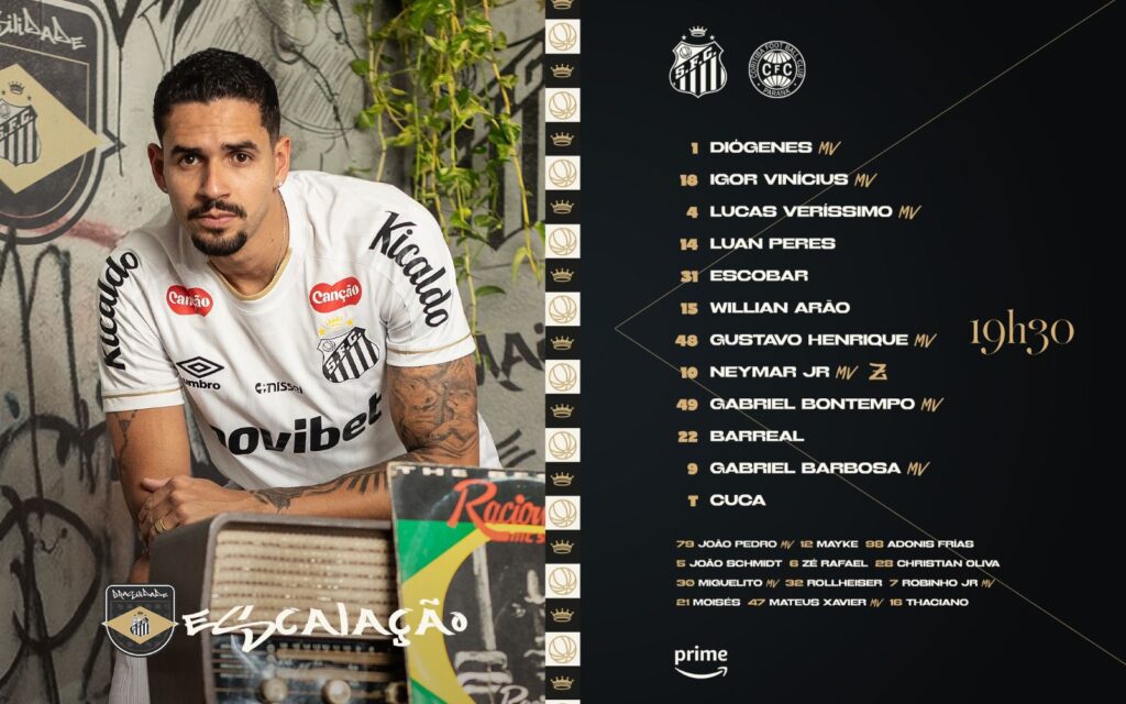Escalação do Santos - Foto: Redes sociais